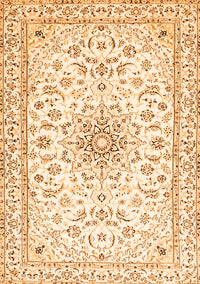 Medallion Orange Traditional Rug, tr1583org