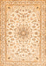 Medallion Orange Traditional Rug, tr1583org