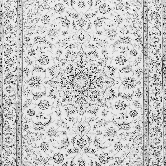 Serging Thickness of Machine Washable Medallion Gray Traditional Rug, wshtr1583gry