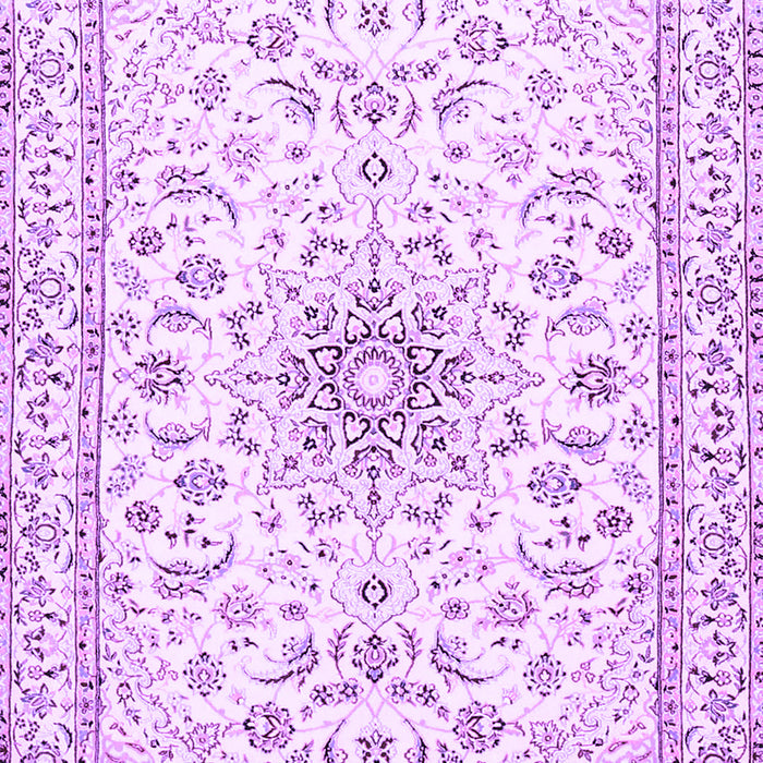 Machine Washable Medallion Purple Traditional Area Rugs, wshtr1583pur