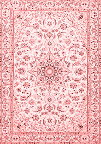 Medallion Red Traditional Rug, tr1583red