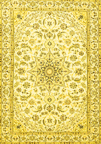 Medallion Yellow Traditional Rug, tr1583yw