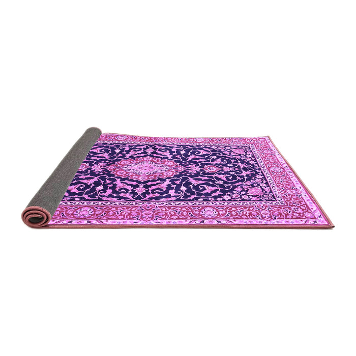 Sideview of Medallion Purple Traditional Rug, tr1584pur