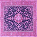 Square Medallion Purple Traditional Rug, tr1584pur