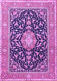 Medallion Purple Traditional Rug, tr1584pur