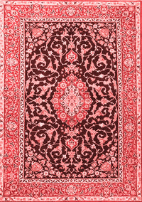 Medallion Red Traditional Rug, tr1584red