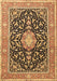 Medallion Brown Traditional Rug, tr1584brn