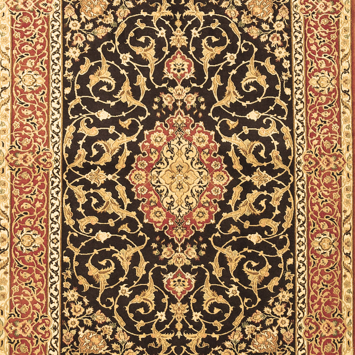 Medallion Brown Traditional Rug, tr1584brn