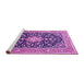 Sideview of Machine Washable Medallion Purple Traditional Area Rugs, wshtr1584pur