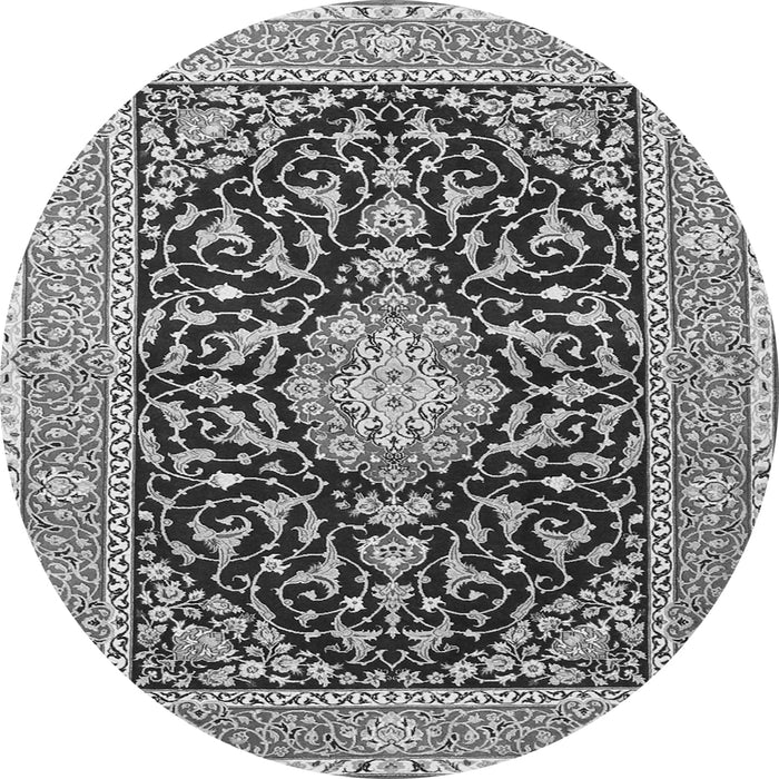 Square Medallion Gray Traditional Rug, tr1584gry