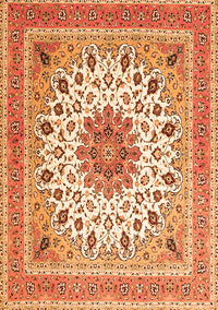 Medallion Orange Traditional Rug, tr1585org