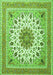 Medallion Green Traditional Rug, tr1585grn