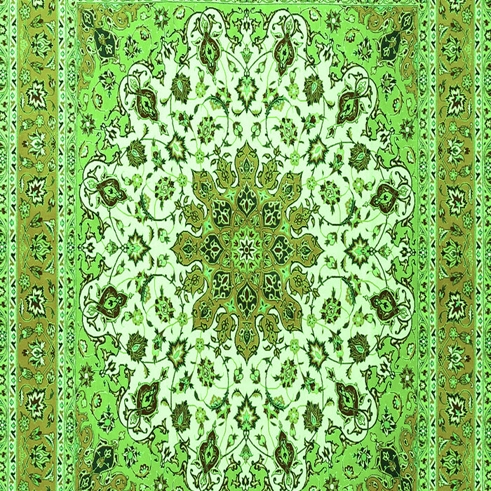 Medallion Green Traditional Rug, tr1585grn