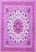 Machine Washable Medallion Purple Traditional Area Rugs, wshtr1585pur
