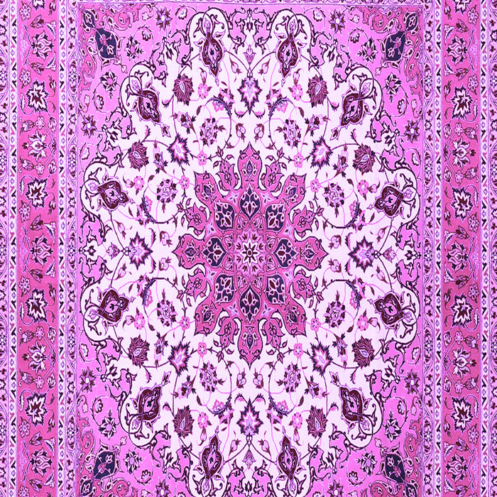 Machine Washable Medallion Purple Traditional Area Rugs, wshtr1585pur