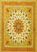 Medallion Yellow Traditional Rug, tr1585yw