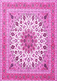 Medallion Pink Traditional Rug, tr1585pnk