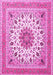 Medallion Pink Traditional Rug, tr1585pnk