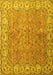 Machine Washable Persian Yellow Traditional Rug, wshtr1586yw