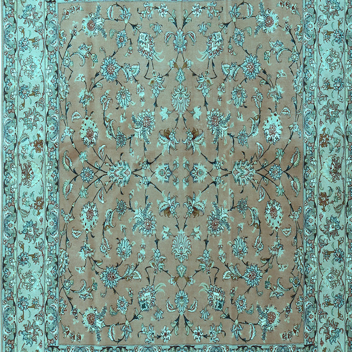 Machine Washable Persian Light Blue Traditional Rug, wshtr1586lblu