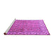 Sideview of Machine Washable Persian Purple Traditional Area Rugs, wshtr1586pur