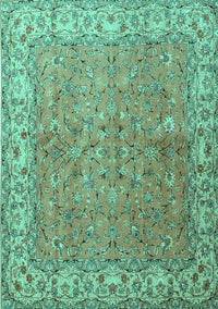 Persian Turquoise Traditional Rug, tr1586turq