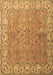 Machine Washable Persian Brown Traditional Rug, wshtr1586brn