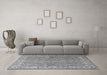 Machine Washable Persian Gray Traditional Rug in a Living Room,, wshtr1586gry