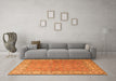 Machine Washable Persian Orange Traditional Area Rugs in a Living Room, wshtr1586org