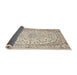 Sideview of Traditional Dark Almond Brown Medallion Rug, tr1587