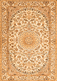 Medallion Orange Traditional Rug, tr1587org