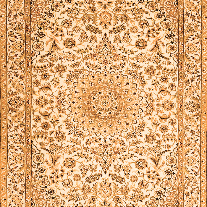Medallion Orange Traditional Rug, tr1587org