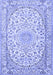 Machine Washable Medallion Blue Traditional Rug, wshtr1587blu