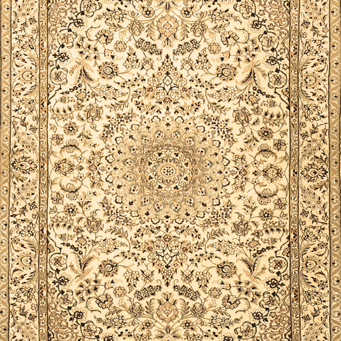 Machine Washable Medallion Brown Traditional Rug, wshtr1587brn