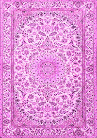 Medallion Pink Traditional Rug, tr1587pnk