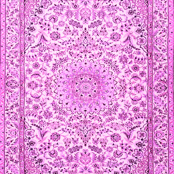 Medallion Pink Traditional Rug, tr1587pnk