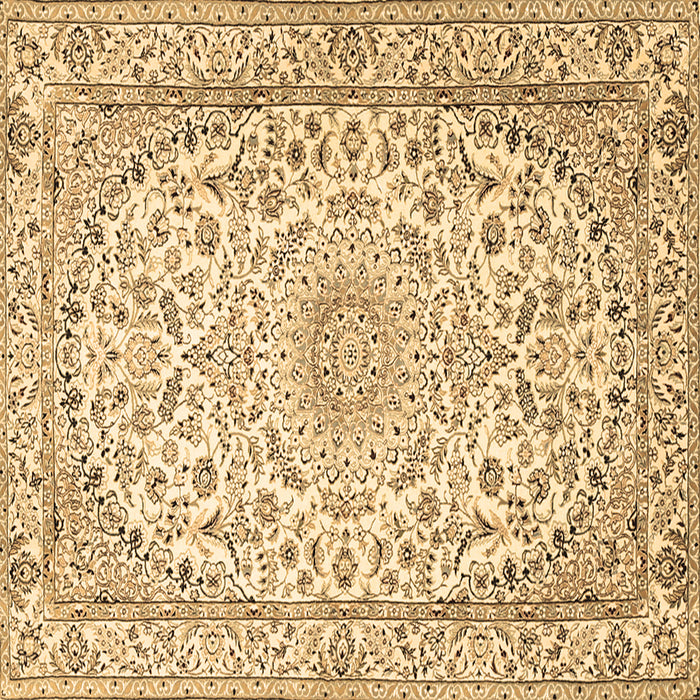 Square Medallion Brown Traditional Rug, tr1587brn