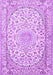 Machine Washable Medallion Purple Traditional Area Rugs, wshtr1587pur