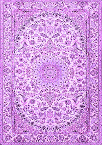 Medallion Purple Traditional Rug, tr1587pur