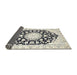 Sideview of Traditional Champagne Beige Medallion Rug, tr1588