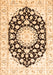 Medallion Orange Traditional Rug, tr1588org