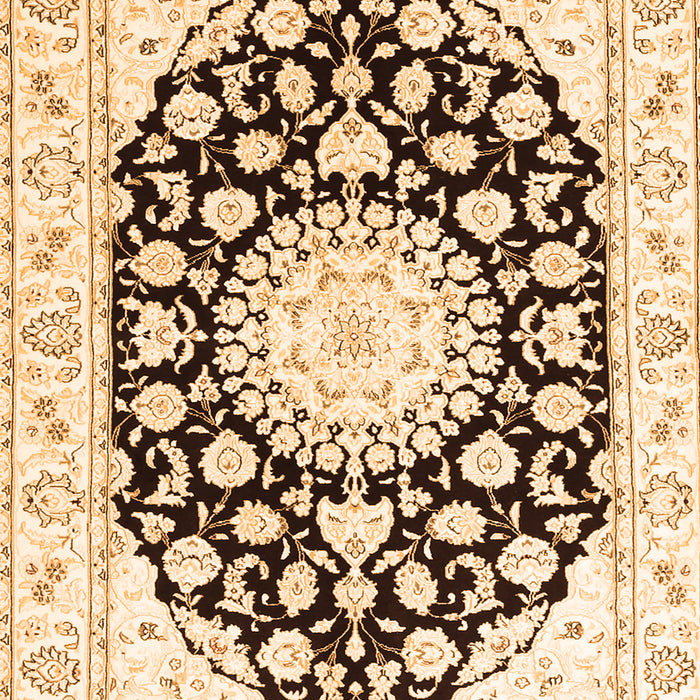 Medallion Orange Traditional Rug, tr1588org