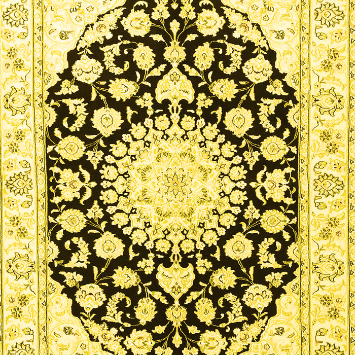 Medallion Yellow Traditional Rug, tr1588yw