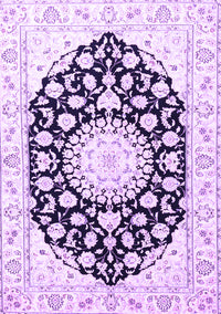 Medallion Purple Traditional Rug, tr1588pur