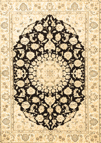 Medallion Brown Traditional Rug, tr1588brn