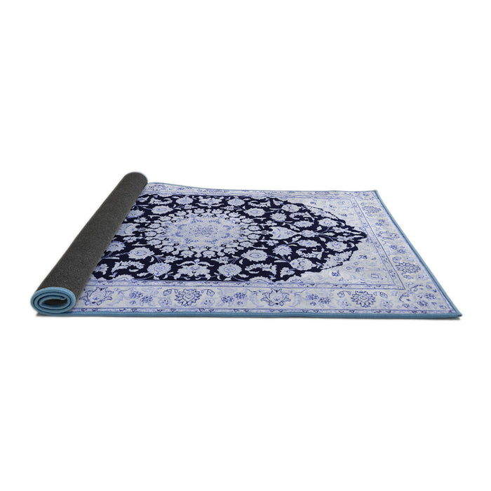 Sideview of Medallion Blue Traditional Rug, tr1588blu
