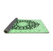 Sideview of Medallion Emerald Green Traditional Rug, tr1588emgrn