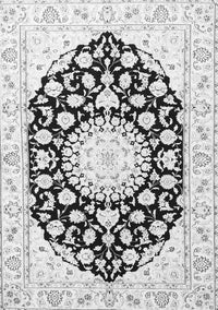 Medallion Gray Traditional Rug, tr1588gry