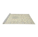 Sideview of Machine Washable Traditional Tan Brown Rug, wshtr1589