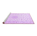 Sideview of Machine Washable Medallion Purple Traditional Area Rugs, wshtr1589pur